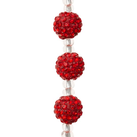 12 Pack: Red Clay Pavé Rondelle Beads, 10mm by Bead Landing™